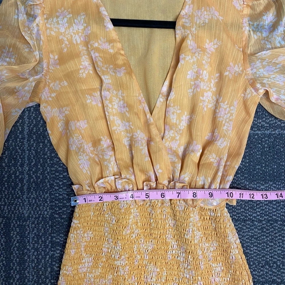 KEEPSAKE Embrace Mini Dress Golden Floral Size Small - Picture 10 of 12